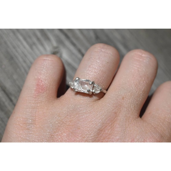 Natural Diamond Ring, Raw Diamond Ring, Uncut Diamond Ring, Engagement R… - Picture 3 of 5